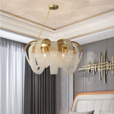 large crystal chandelier
